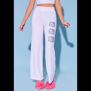 Hello Kitty Forever 21 Rhinestone Velour Sweatpants
